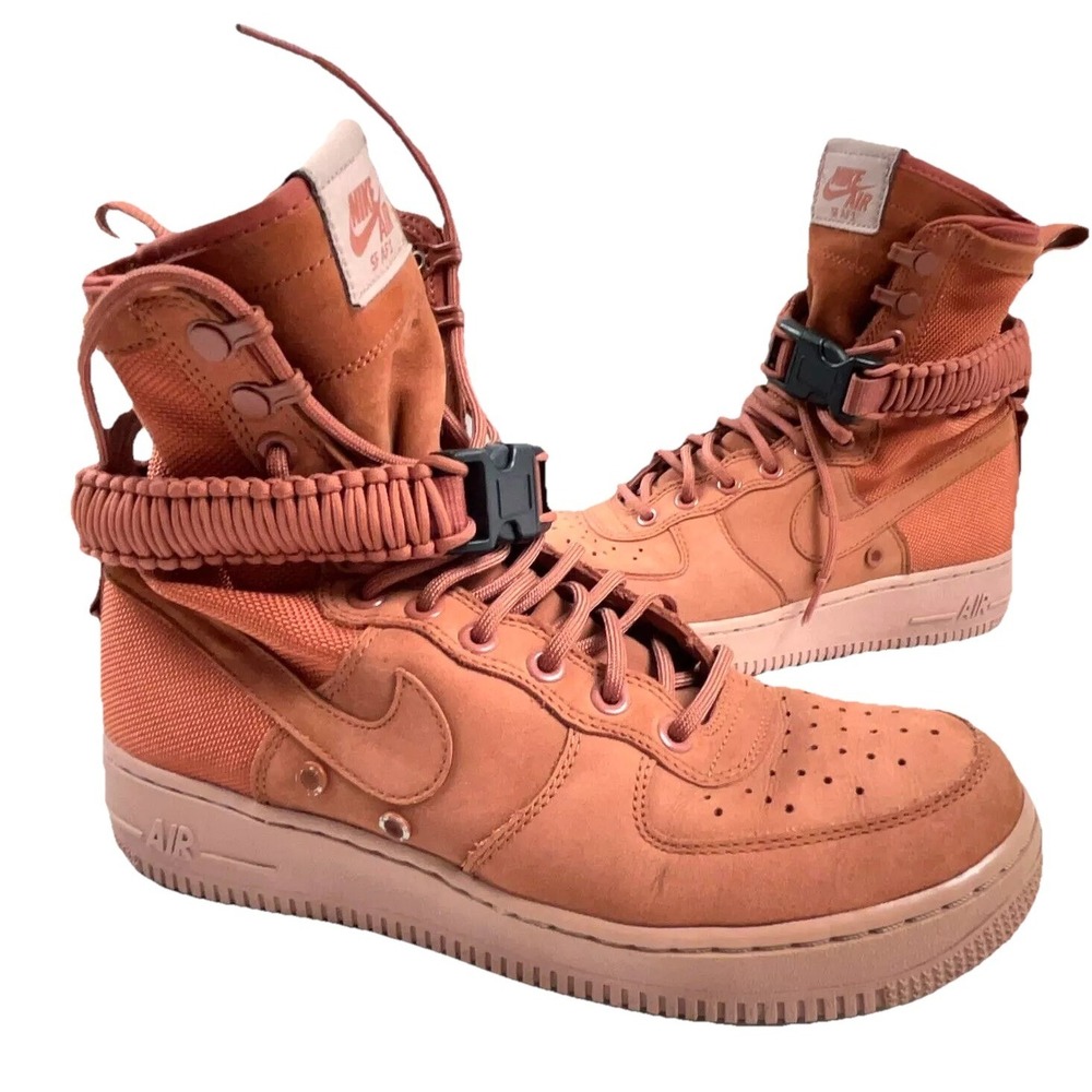 Nike Sf Air Force 1 Dusty Peach Pink Womens 9 Shoe Sneaker 857872-202 2017